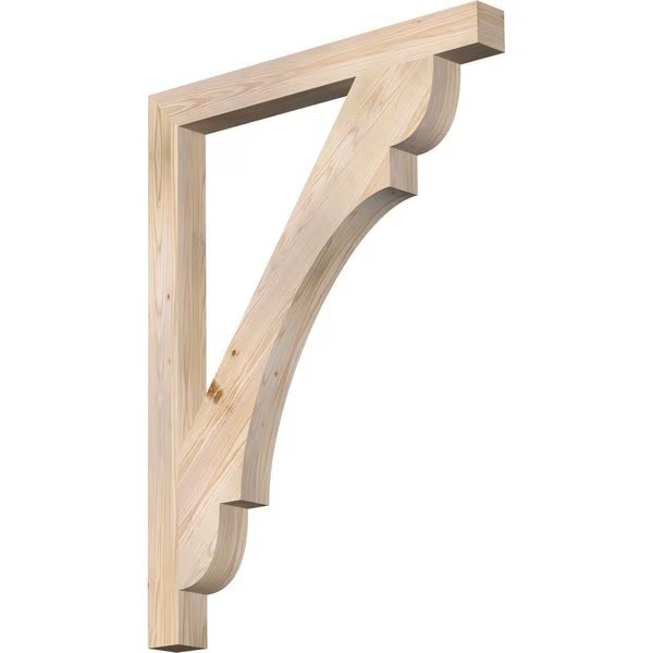 Olympic Block Smooth Bracket, Douglas Fir, 3 1/2
